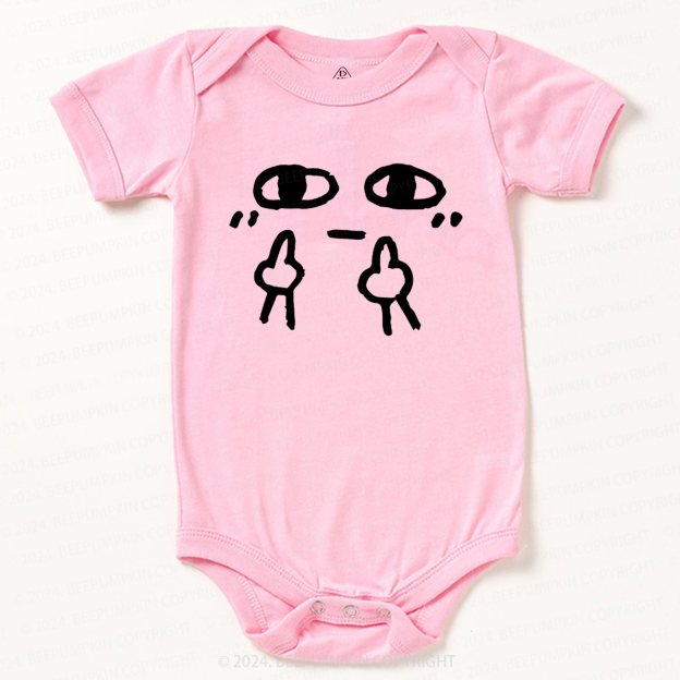 Middle Finger Baby Bodysuit 7