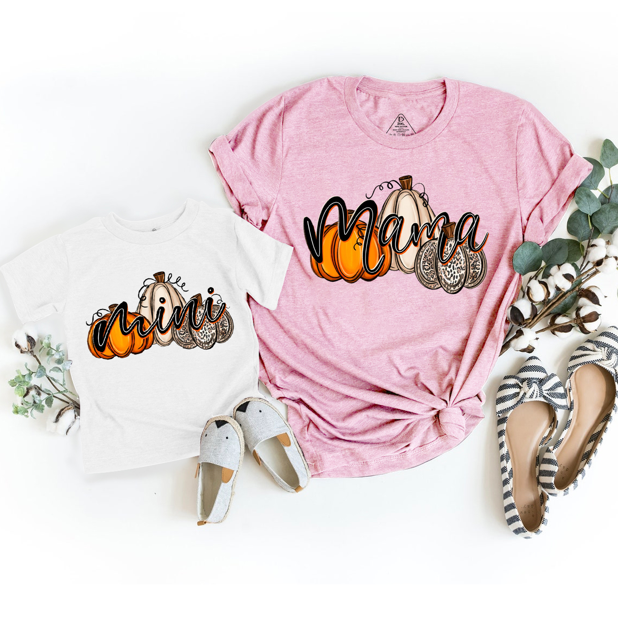 Mama Pumpkin And Mini Pumpkin Mom&Me Matching Shirt