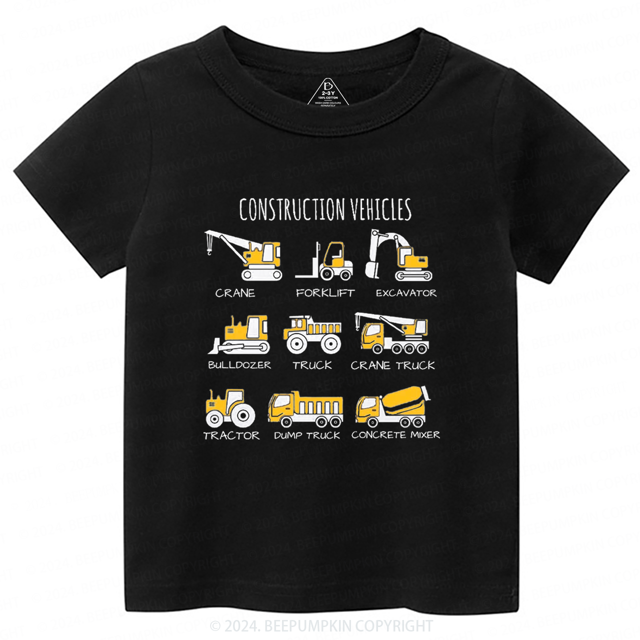 Various Types Of Trucks Toddler&Kids Tees 