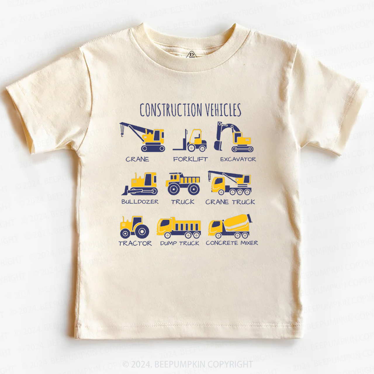Various Types Of Trucks Toddler&Kids Tees 