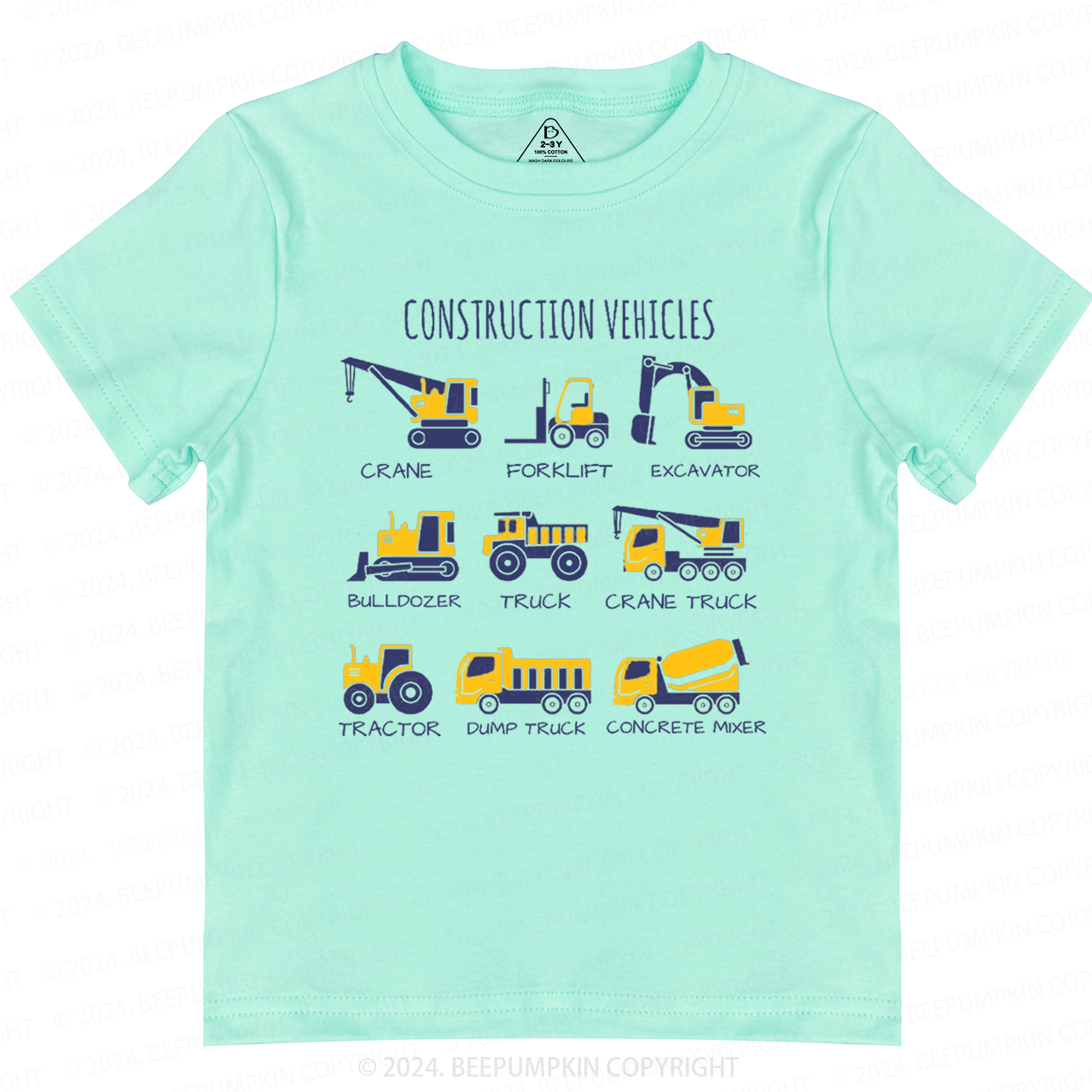 Various Types Of Trucks Toddler&Kids Tees 