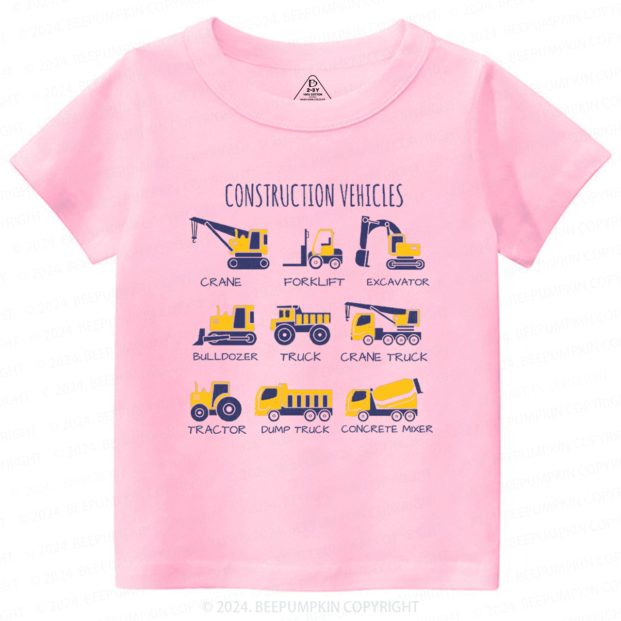 Various Types Of Trucks Toddler&Kids Tees 