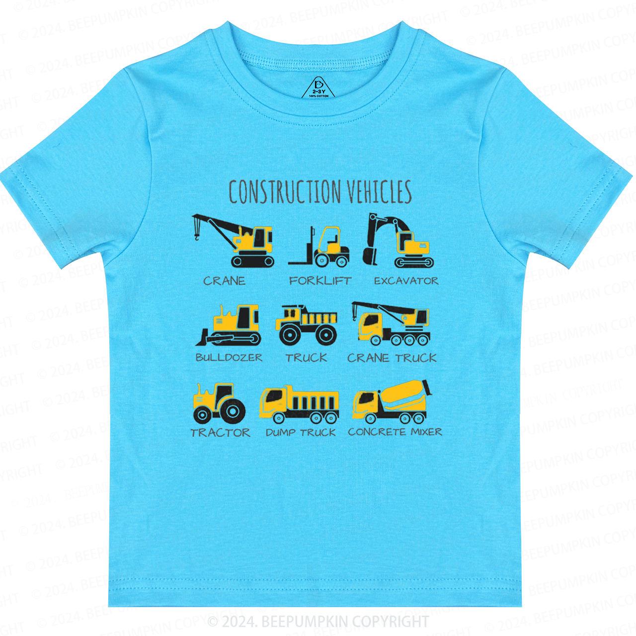 Various Types Of Trucks Toddler&Kids Tees 