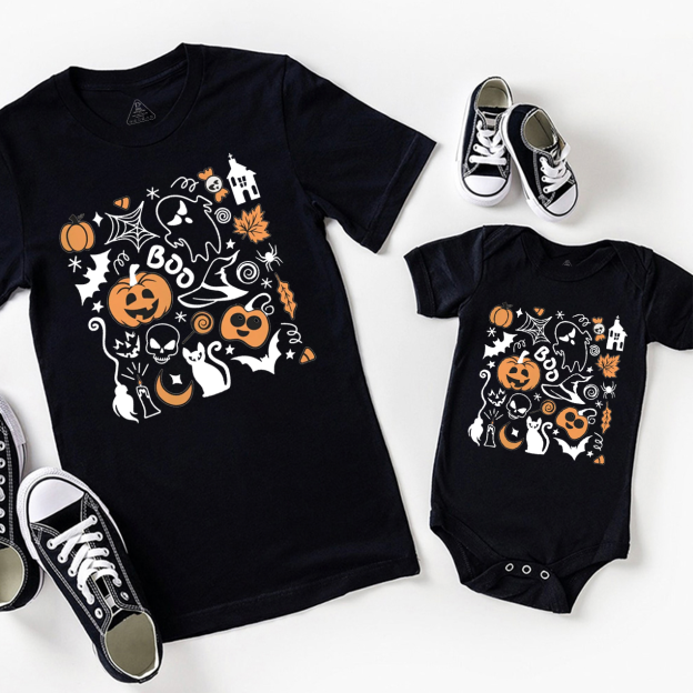 Vintage Spooky Halloween Mom&Me Matching Shirt