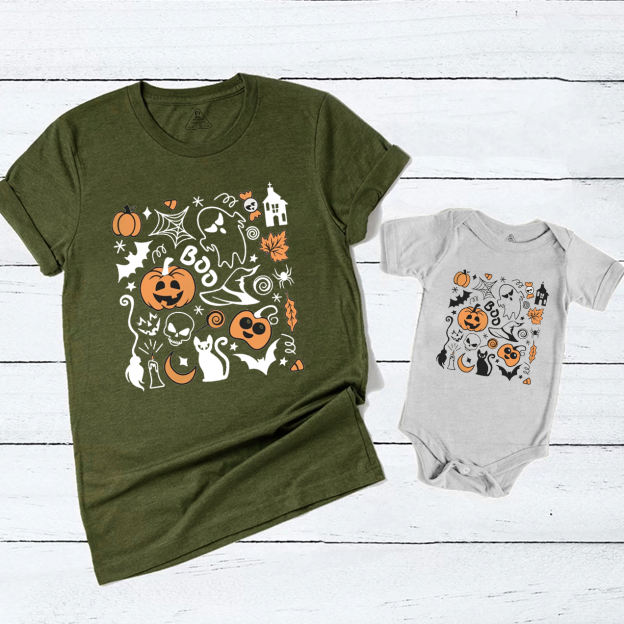 Vintage Spooky Halloween Mom&Me Matching Shirt