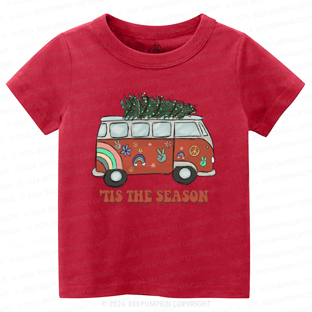 Tis The Season Hippie Christmas Toddler&Kids Tees 