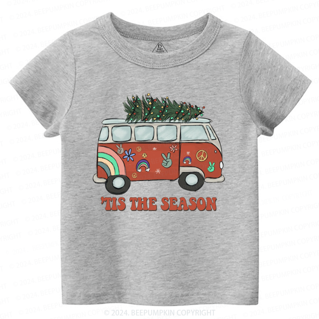 Tis The Season Hippie Christmas Toddler&Kids Tees 