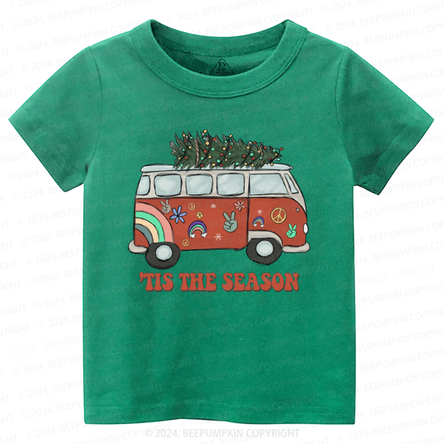 Tis The Season Hippie Christmas Toddler&Kids Tees 