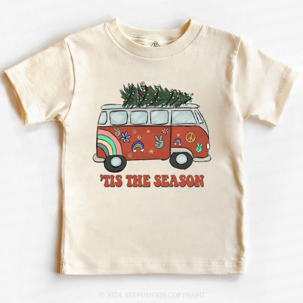 Tis The Season Hippie Christmas Toddler&Kids Tees 