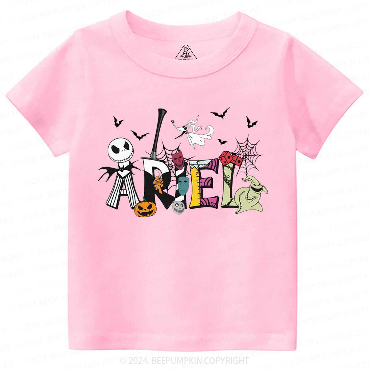 Personalized Name Nightmare Before Christmas Halloween Toddler&Kids Tees 
