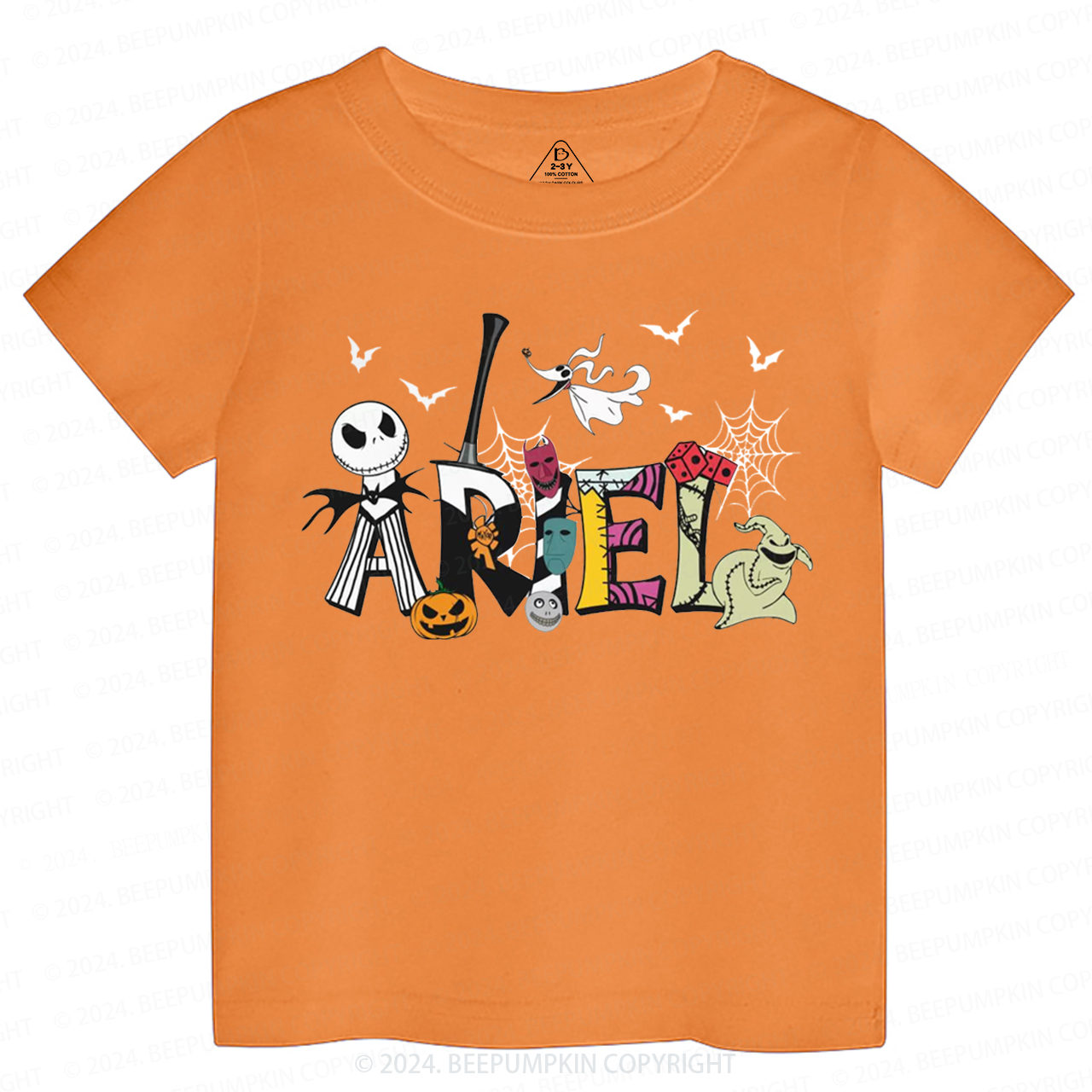 Personalized Name Nightmare Before Christmas Halloween Toddler&Kids Tees 