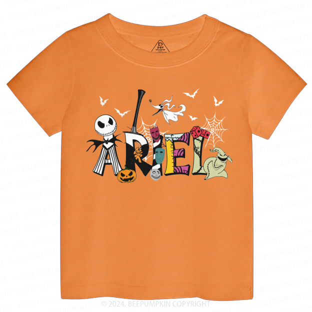 Personalized Name Nightmare Before Christmas Halloween Toddler&Kids Tees 
