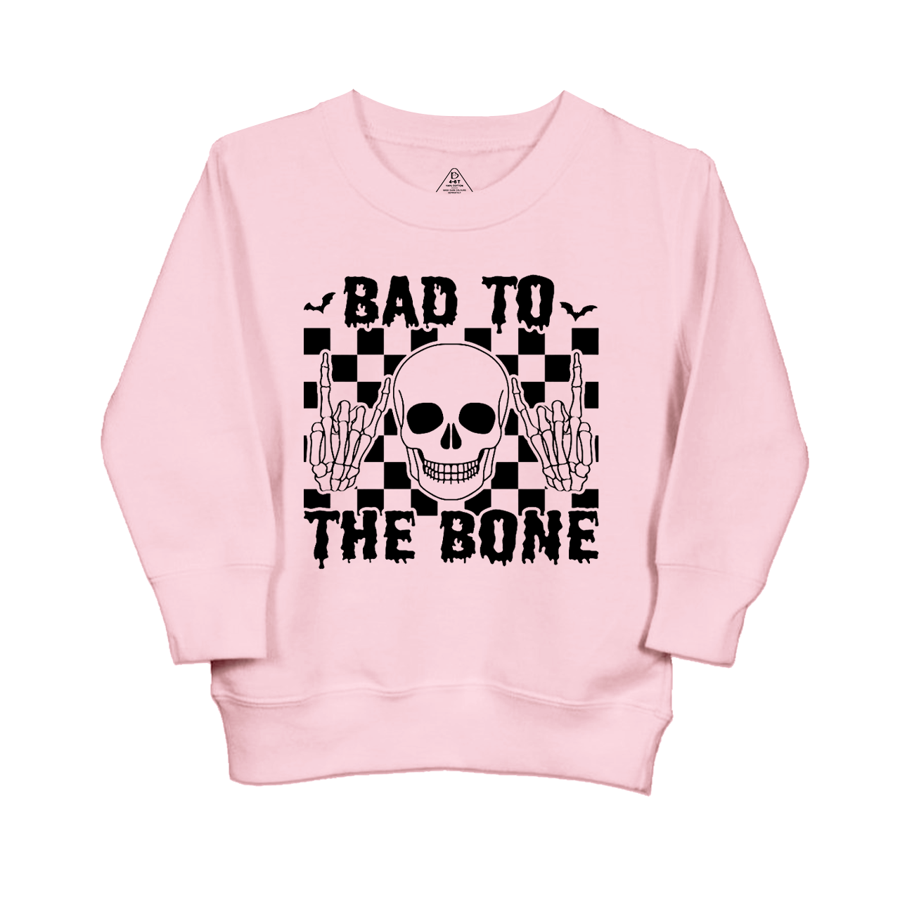 Skull Halloween Bad To The Bone Kids Sweatshirt
