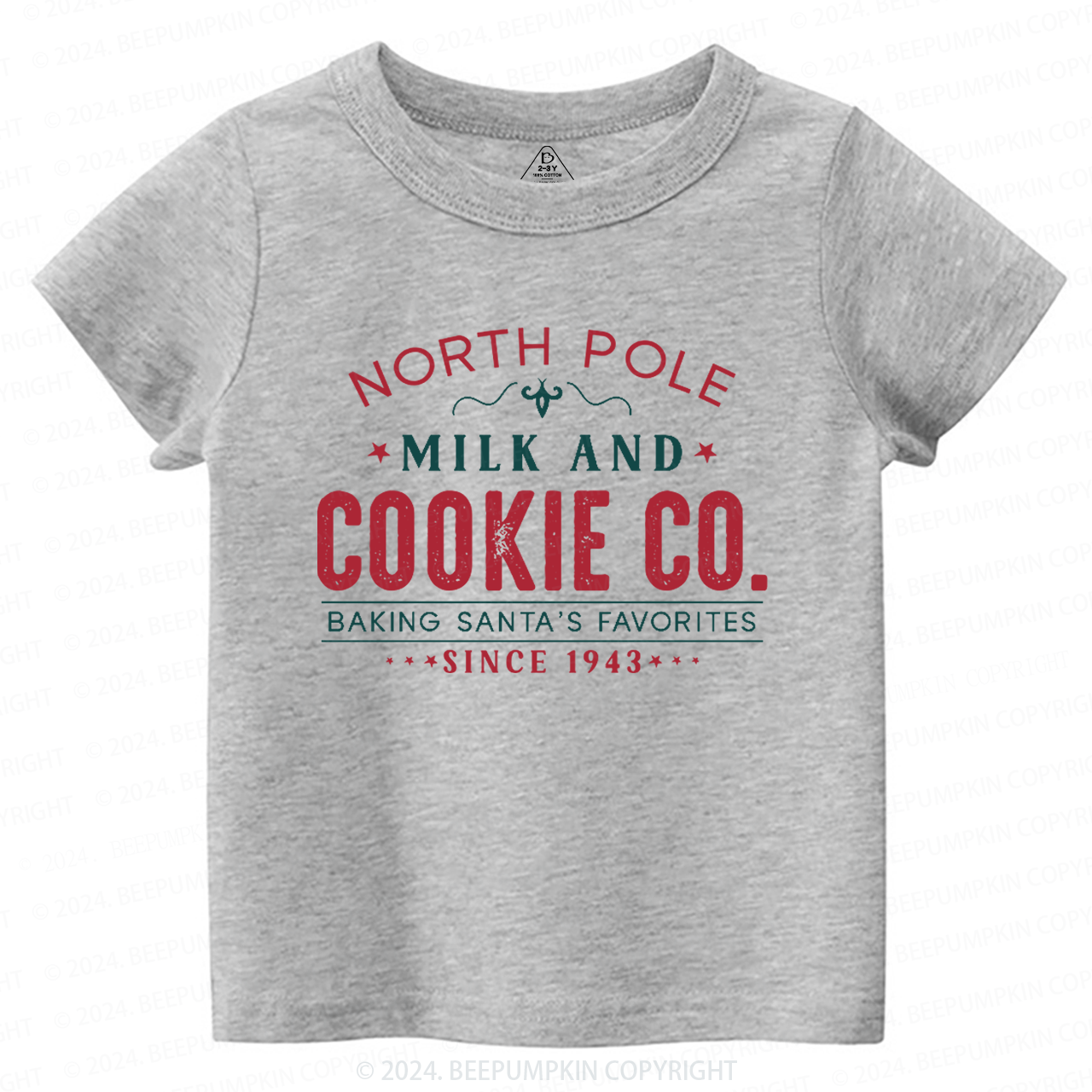 North Pole Milk And Cookie Company Christmas Toddler&Kids Tees 