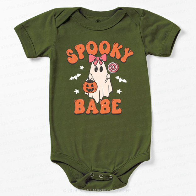 Halloween Ghost Spooky Babe Bodysuit For Baby