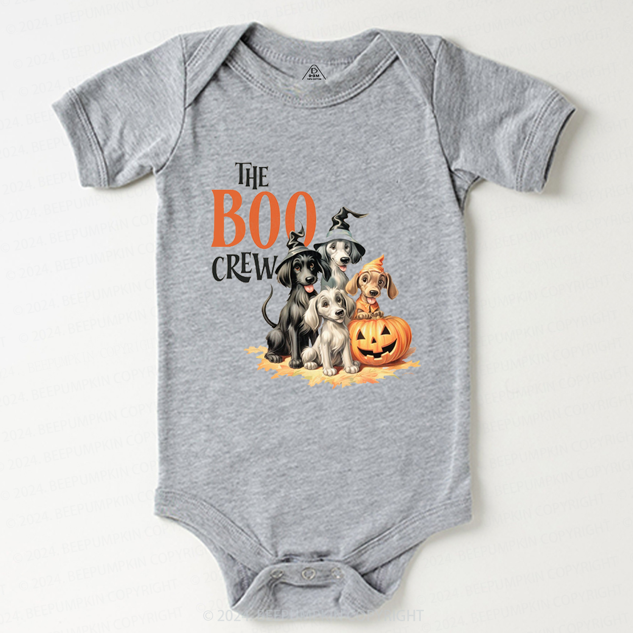 Cute Halloween Dogs Tee Bodysuit For Baby