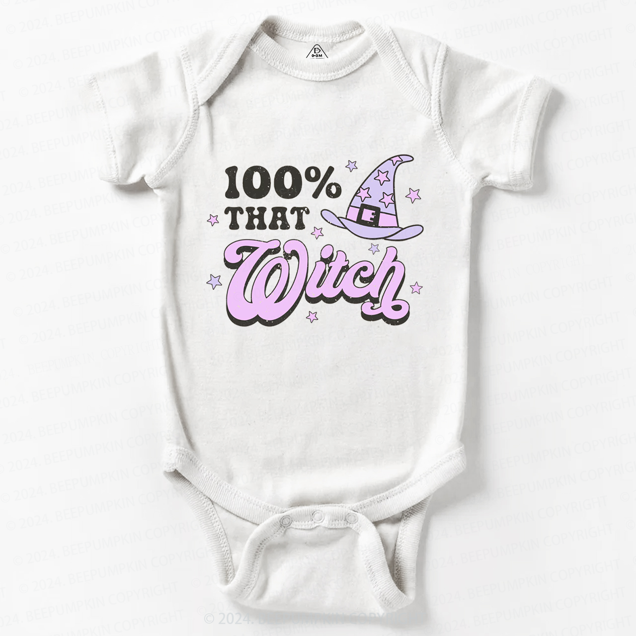 100% That Witch Halloween  Bodysuit For Baby