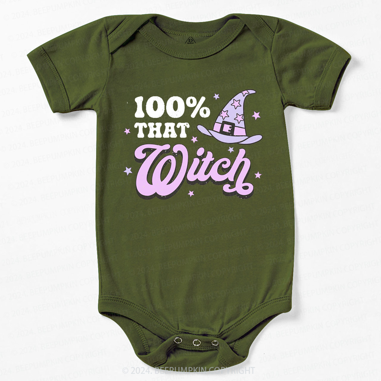 100% That Witch Halloween  Bodysuit For Baby