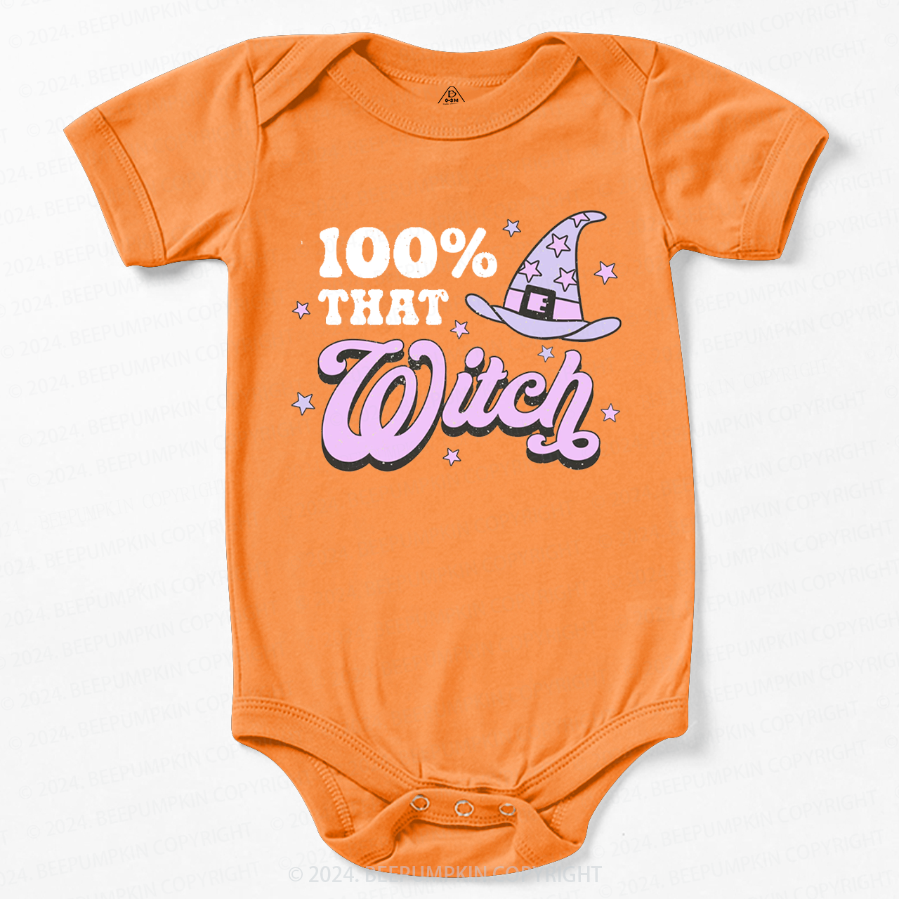 100% That Witch Halloween  Bodysuit For Baby