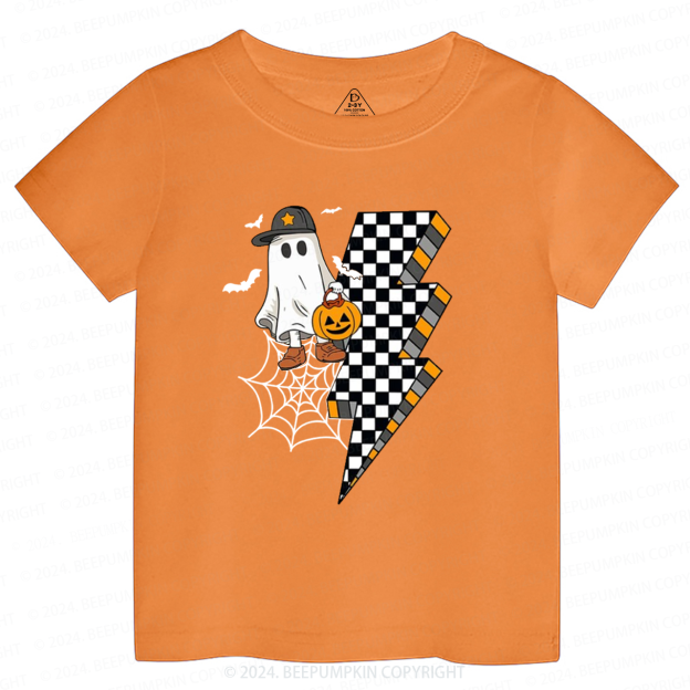 Retro Cute Ghost Halloween Pumpkin Toddler&Kids Tees 