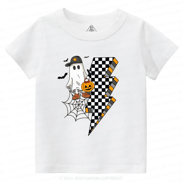 Retro Cute Ghost Halloween Pumpkin Toddler&Kids Tees 