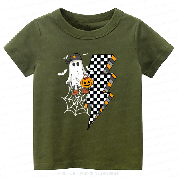 Retro Cute Ghost Halloween Pumpkin Toddler&Kids Tees 