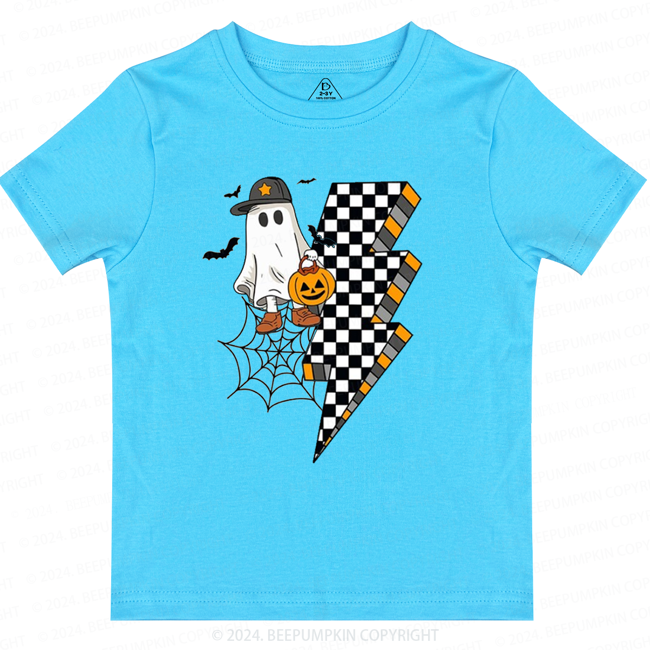 Retro Cute Ghost Halloween Pumpkin Toddler&Kids Tees 