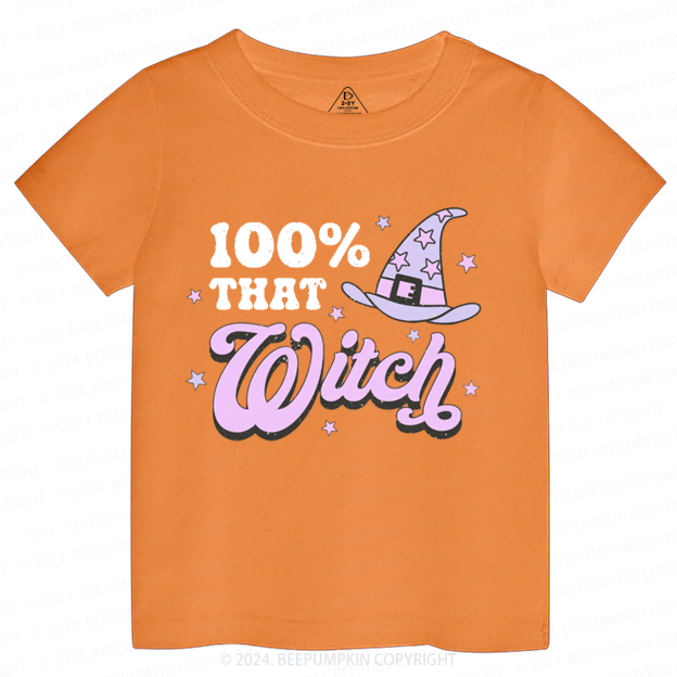 100% That Witch Halloween Toddler&Kids Tees 