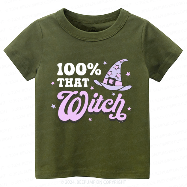 100% That Witch Halloween Toddler&Kids Tees 