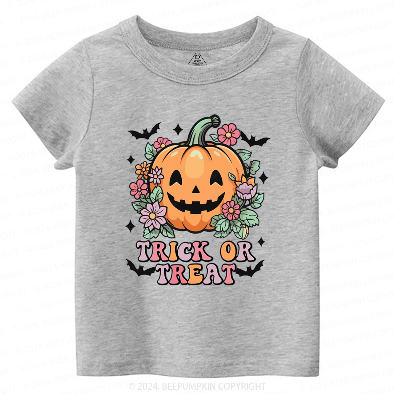 Hippie Ghost Halloween Trick Or Treat PumpkinToddler&Kids Tees 