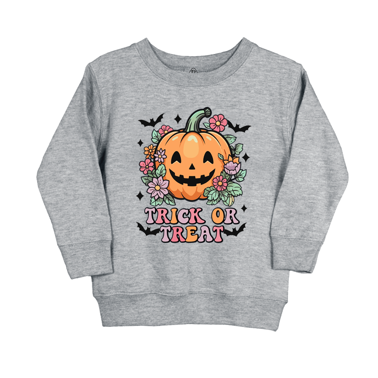 Hippie Ghost Halloween Trick Or Treat Pumpkin Kids Sweatshirt