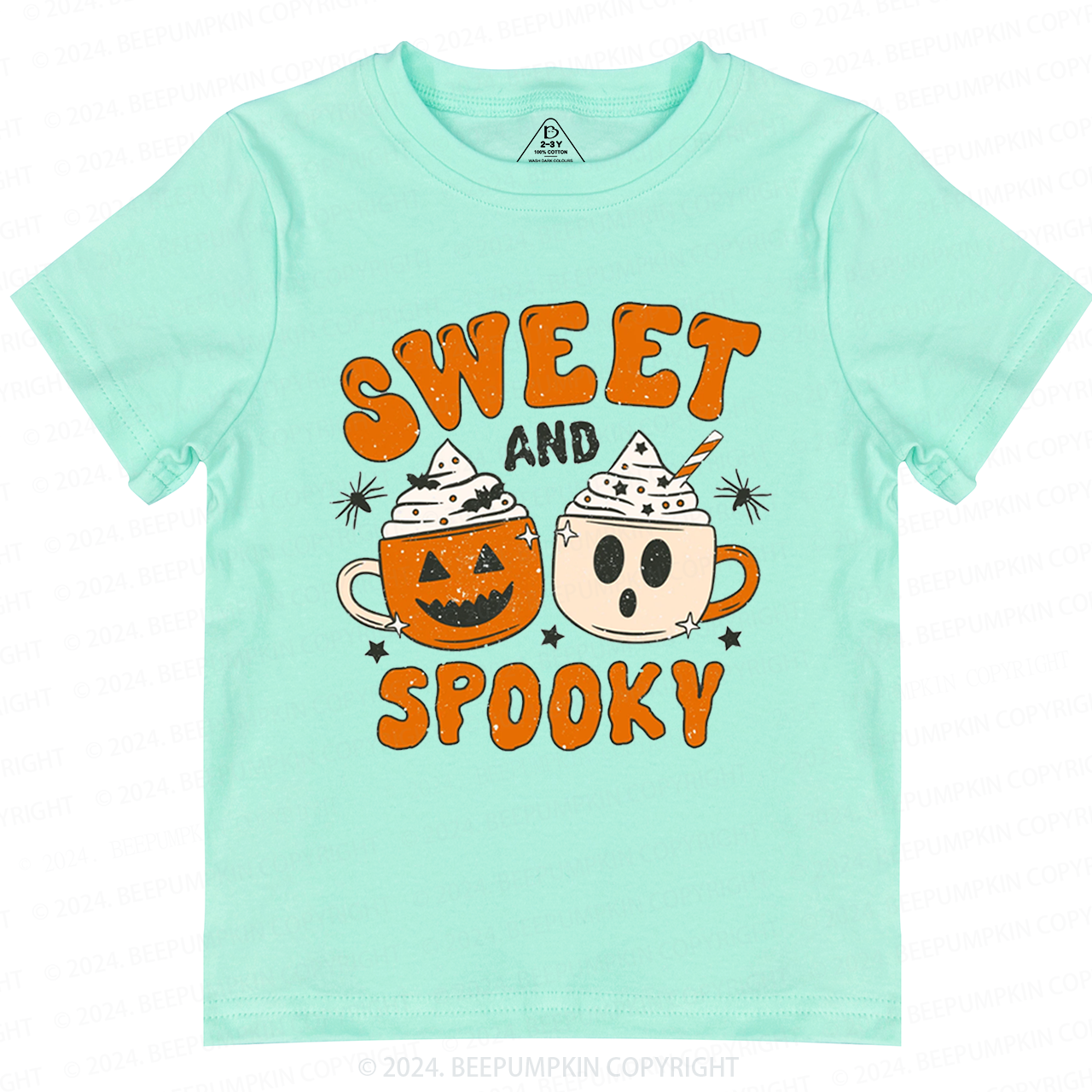 Sweet And Spooky Pumpkin Halloween Toddler&Kids Tees 