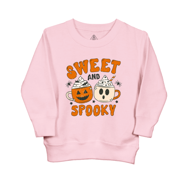 Sweet And Spooky Pumpkin Halloween Kids Sweatshirt