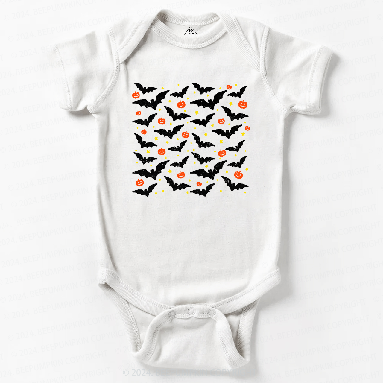 Pumpkin Bat Halloween Bodysuit For Baby