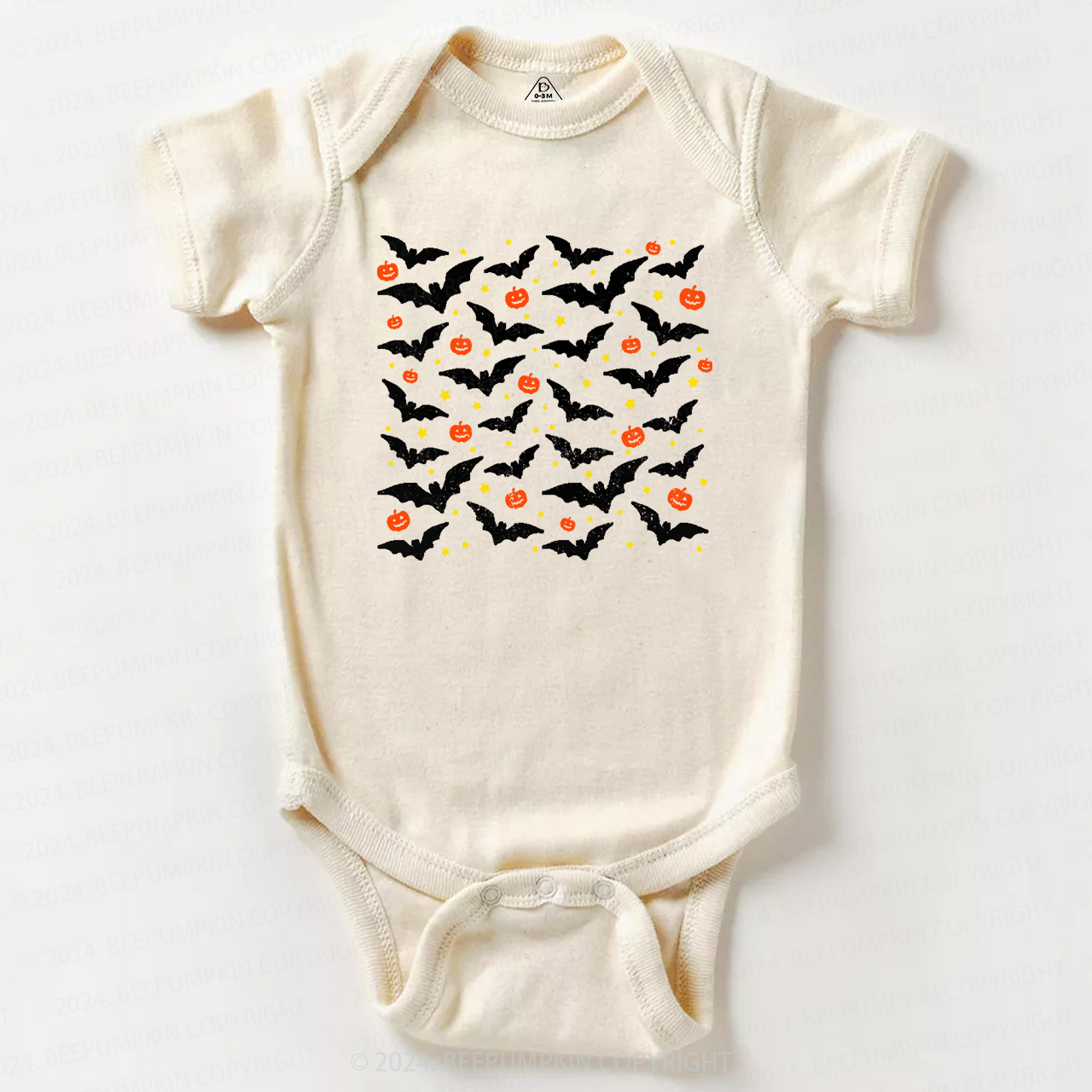 Pumpkin Bat Halloween Bodysuit For Baby