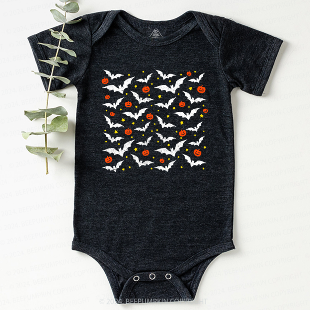 Pumpkin Bat Halloween Bodysuit For Baby