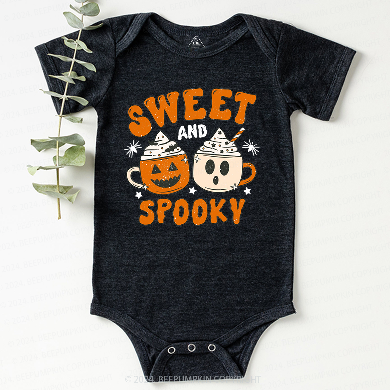 Sweet And Spooky Pumpkin Halloween Bodysuit For Baby