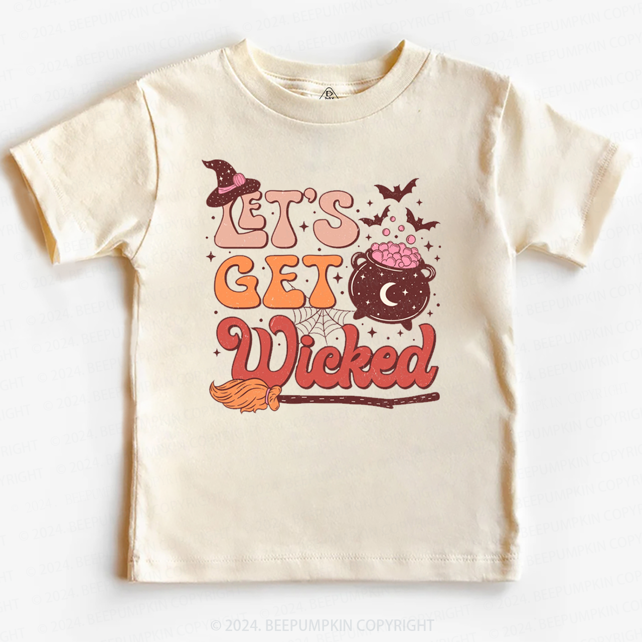 Retro Cute Ghost Halloween Pumpkin Toddler&Kids Tees