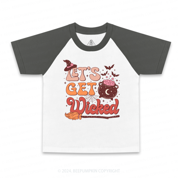 Image of Let's Get Wicked Halloween Kid's Raglan Sleeves Tees