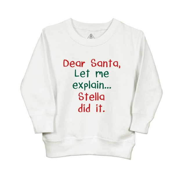 Personalized Funny Christmas Dear Santa Let Me Explain Kids Sweatshirt