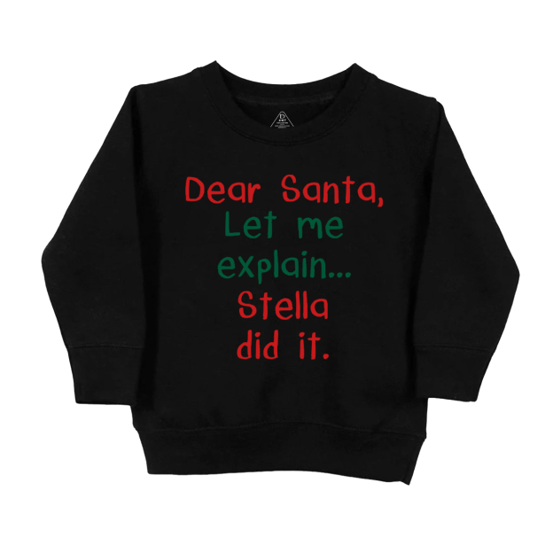 Personalized Funny Christmas Dear Santa Let Me Explain Kids Sweatshirt