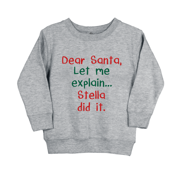 Personalized Funny Christmas Dear Santa Let Me Explain Kids Sweatshirt