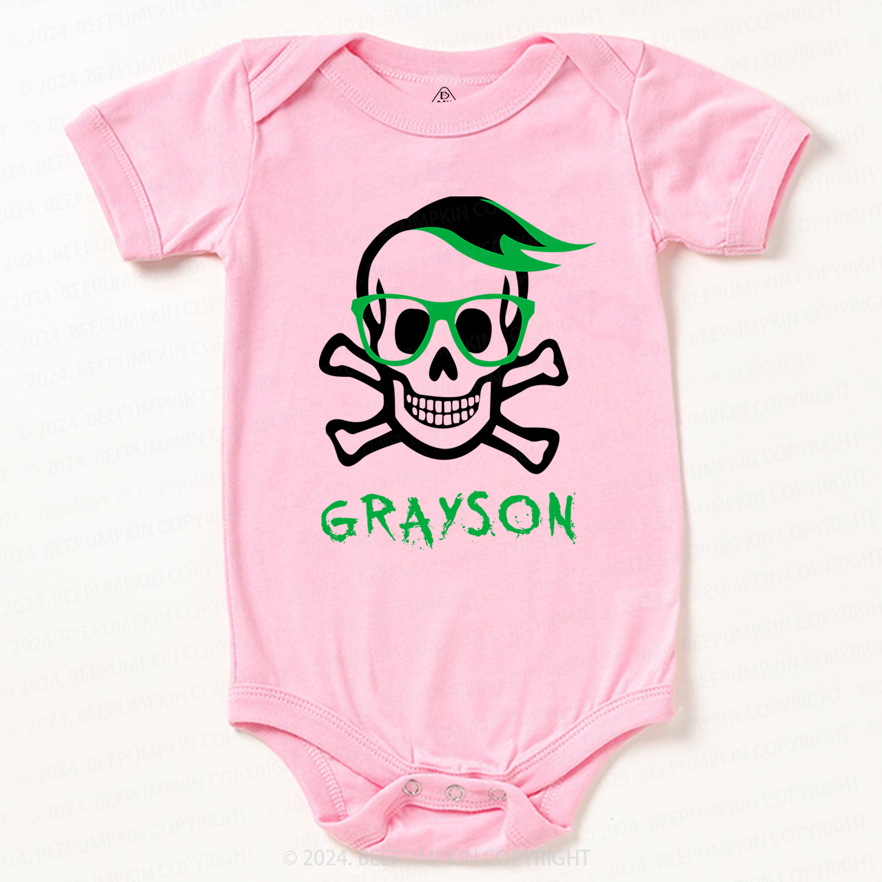 Personalized Skeleton Halloween Bodysuit For Baby