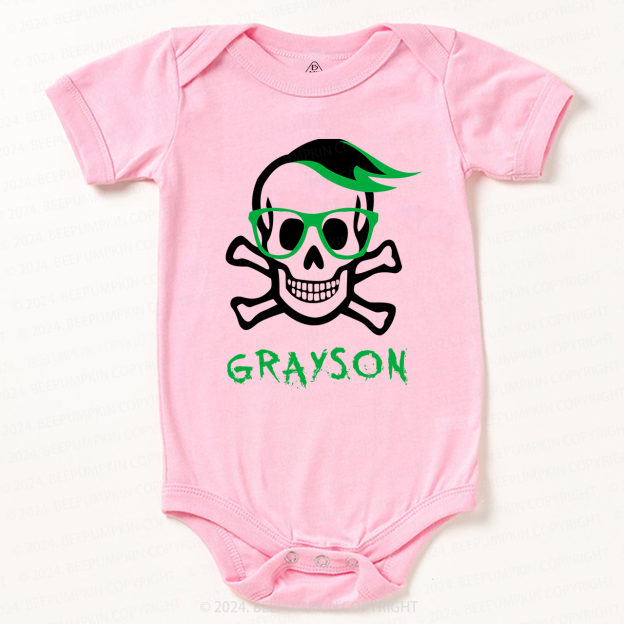 Personalized Skeleton Halloween Bodysuit For Baby