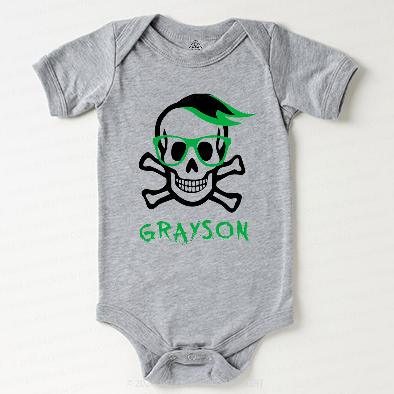 Personalized Skeleton Halloween Bodysuit For Baby