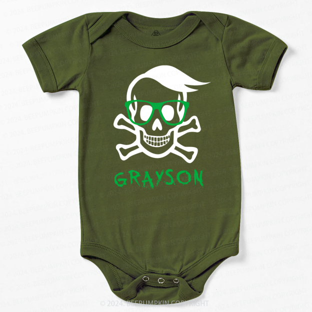 Personalized Skeleton Halloween Bodysuit For Baby