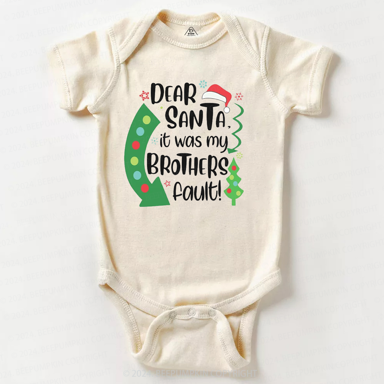 Dear Santa It Was My Brothers Fault Baby Bodysuit