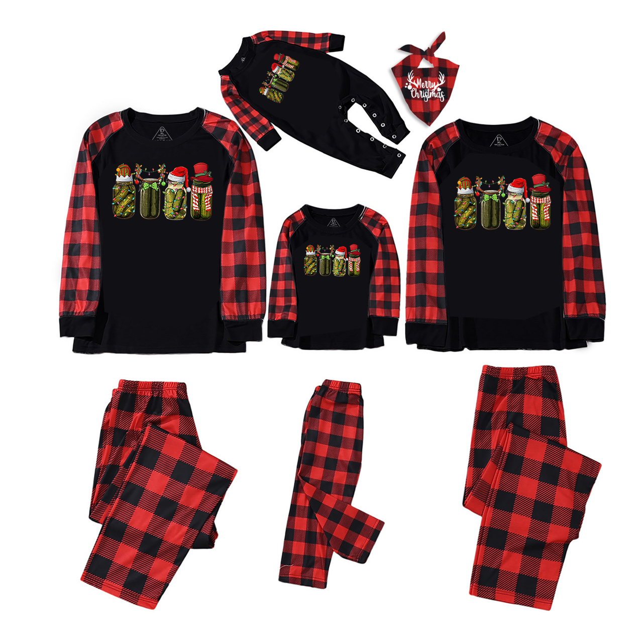 Funny Christmas Pickle Family Matching Pajamas