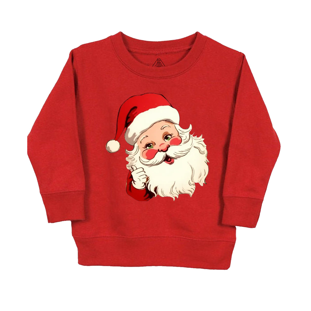  Retro Christmas Santa Hat Kids Sweatshirt