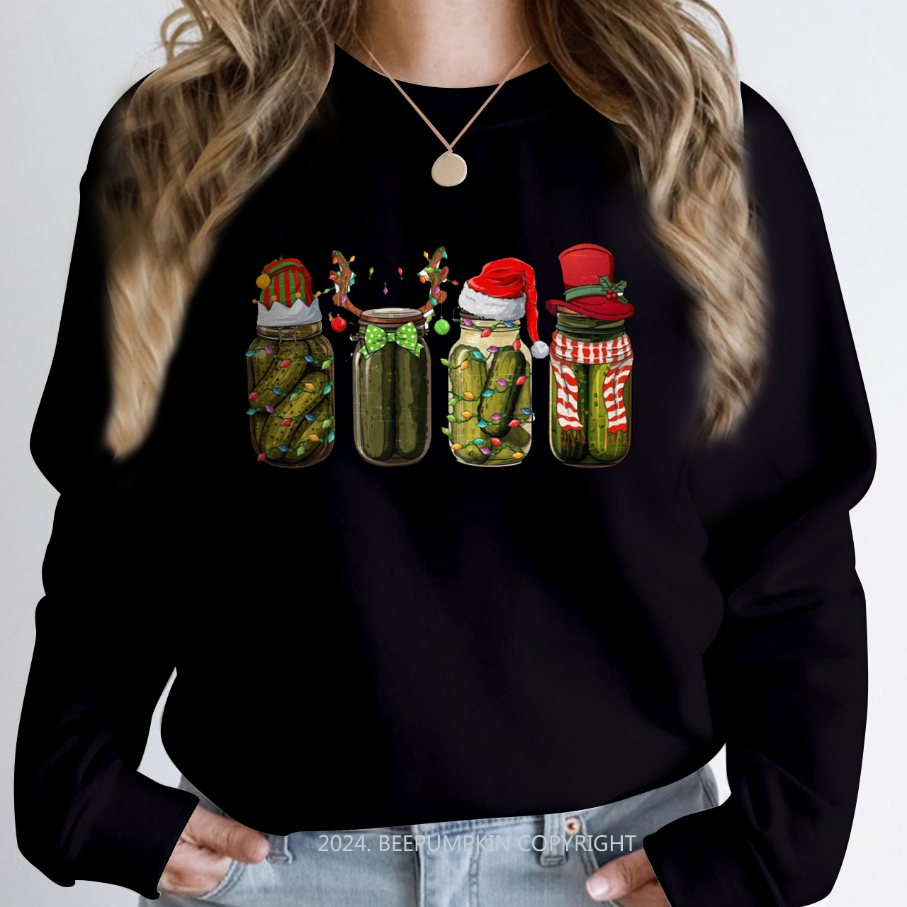  Funny Christmas Pickle Sweatshirt For Mama